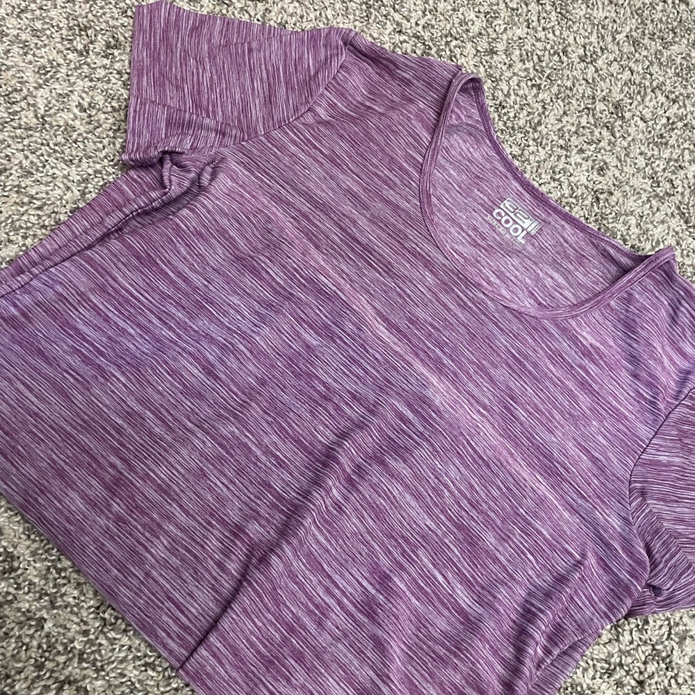 Pink heather workout top